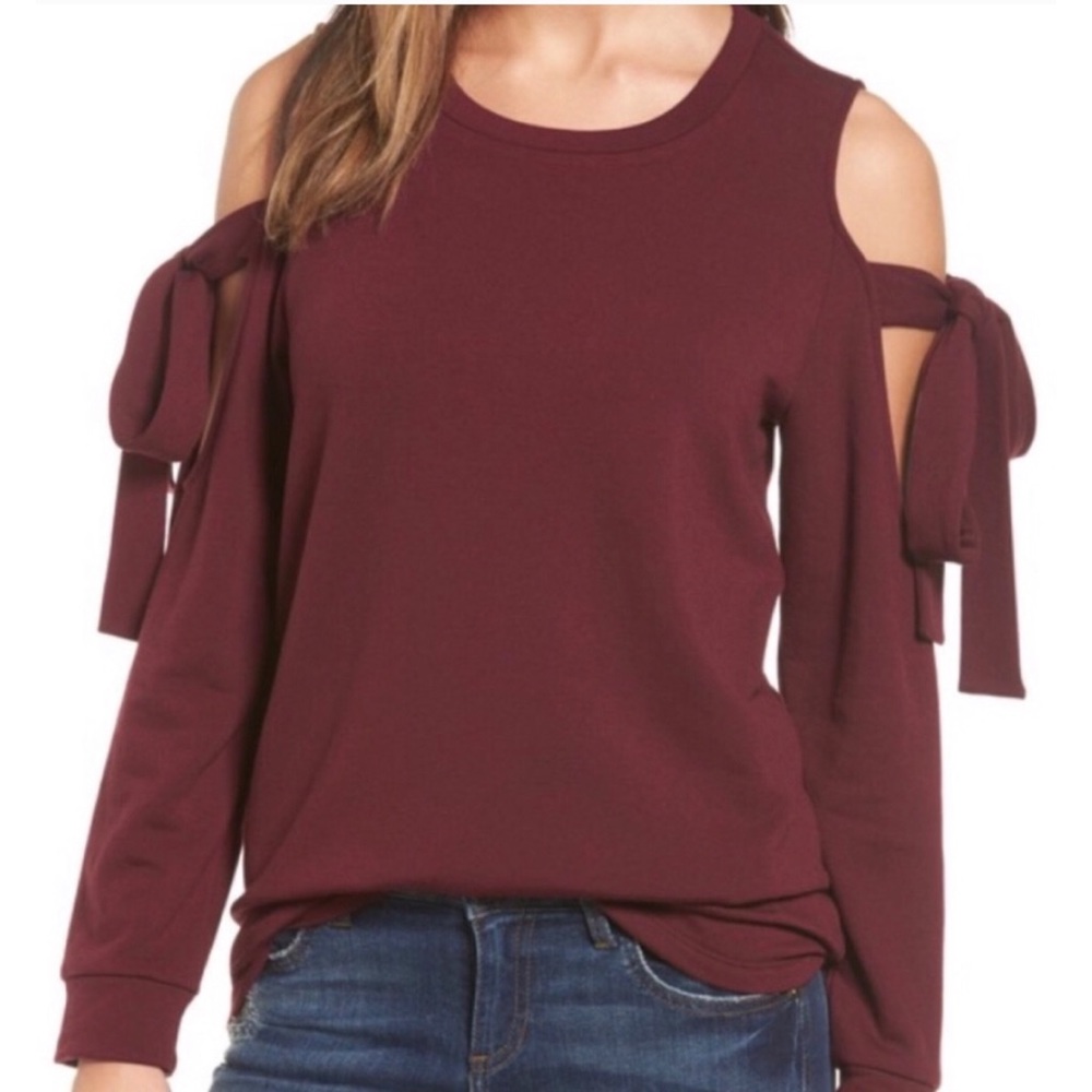 Pleione maroon cold should tie pull over
